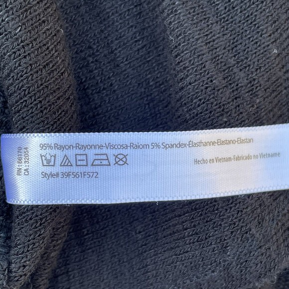 Free People Top/Sweater Womens Size S/P Black w/Grey Collar Raw Hem 'Intimately' - Picture 8 of 11